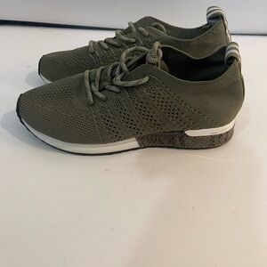 Olive Green Knit Sneakers